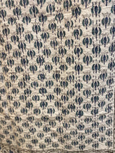 Load image into Gallery viewer, Printed Kantha Throw - Blue Lotus
