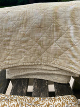 Load image into Gallery viewer, Quilted Throw - Mustard Stripe

