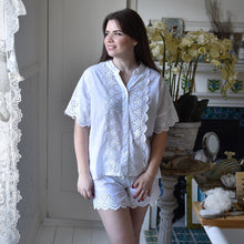 Load image into Gallery viewer, White Cotton Broderie Short Pyjamas
