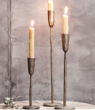 Load image into Gallery viewer, Mbata Brass Candlestick - Antique Brass
