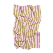 Load image into Gallery viewer, Cotton Waffle 2 pack Tea Towel - Striped Pink
