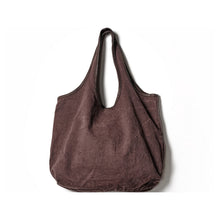 Load image into Gallery viewer, Leather Trimmed Canvas Shoulder Bag
