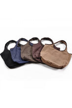 Load image into Gallery viewer, Leather Trimmed Canvas Shoulder Bag
