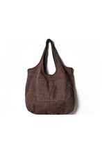 Load image into Gallery viewer, Leather Trimmed Canvas Shoulder Bag
