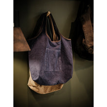 Load image into Gallery viewer, Leather Trimmed Canvas Shoulder Bag
