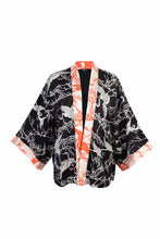 Load image into Gallery viewer, Japanese Crane print  fully lined, short kimono
