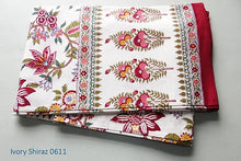 Load image into Gallery viewer, Block Printed Tablecloth - Shiraz Ivory
