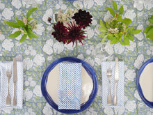 Load image into Gallery viewer, Blue Bloom Tablecloth
