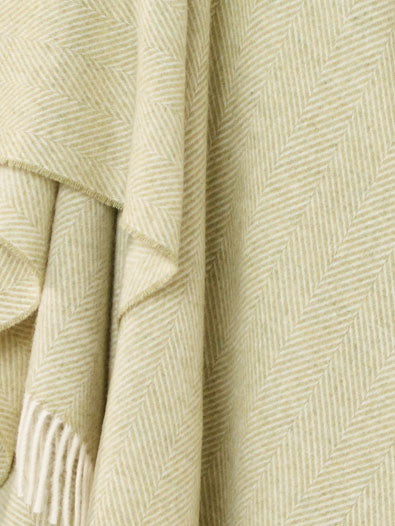 Merino Lambswool Blanket- Herringbone Rust