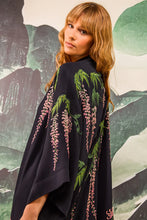 Load image into Gallery viewer, Wisteria and Chrysanthemum embroidered, fully lined, long kimono
