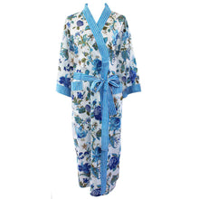 Load image into Gallery viewer, Cotton Kimono - Blue Rose
