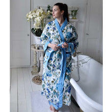 Load image into Gallery viewer, Cotton Kimono - Blue Rose
