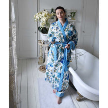 Load image into Gallery viewer, Cotton Kimono - Blue Rose
