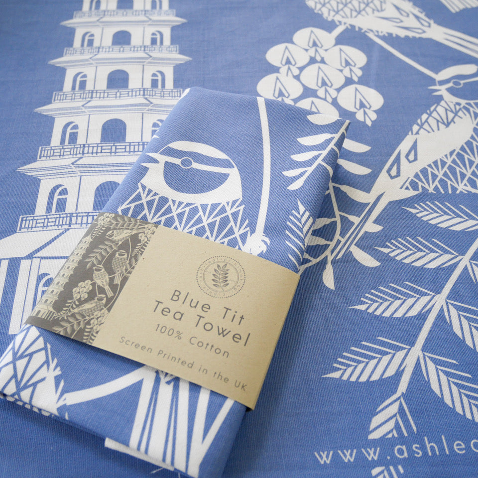 Blue Tit Tea towel