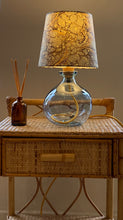 Load image into Gallery viewer, Small Glass Lamp  - Light Blue with Gold Flex
