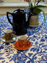 Load image into Gallery viewer, Block Printed Tablecloth - Indigo Jardin
