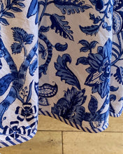Load image into Gallery viewer, Block Printed Tablecloth - Indigo Jardin
