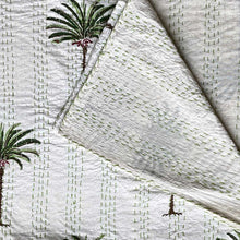Load image into Gallery viewer, Kantha Throw - Palm Trees
