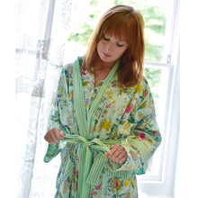 Load image into Gallery viewer, Cotton Kimono - Mint Green Garden
