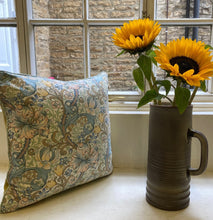 Load image into Gallery viewer, Vintage William Morris Cushion - Aqua/Gold
