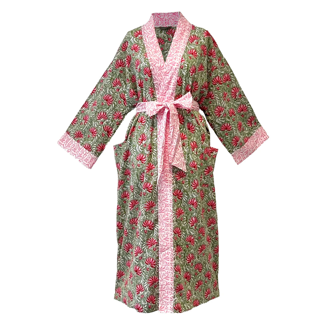 Kimono - Pink and Green Floral