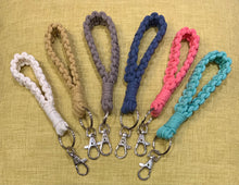 Load image into Gallery viewer, Macrame Wristlet Key Ring
