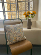 Load image into Gallery viewer, Vintage William Morris Cushion - Aqua/Gold
